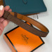 Коричневий жіночий замшевий ремінь Hermes (280-2)